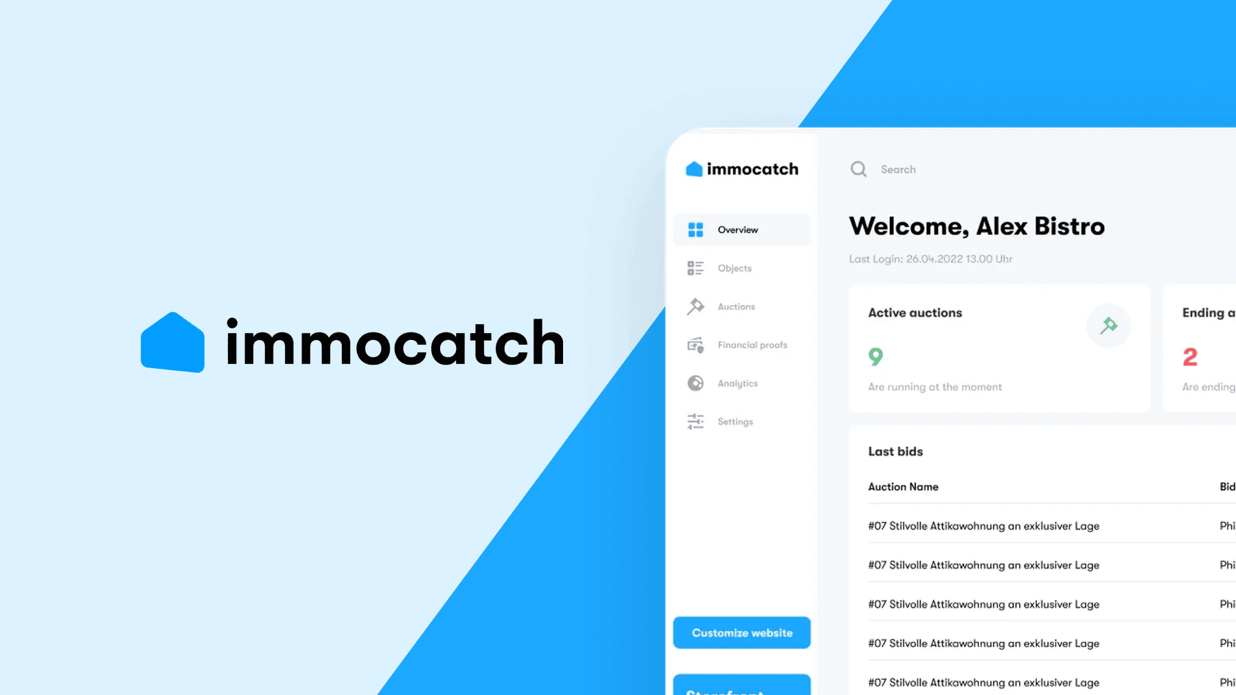 Immobilien online versteigern mit Immocatch