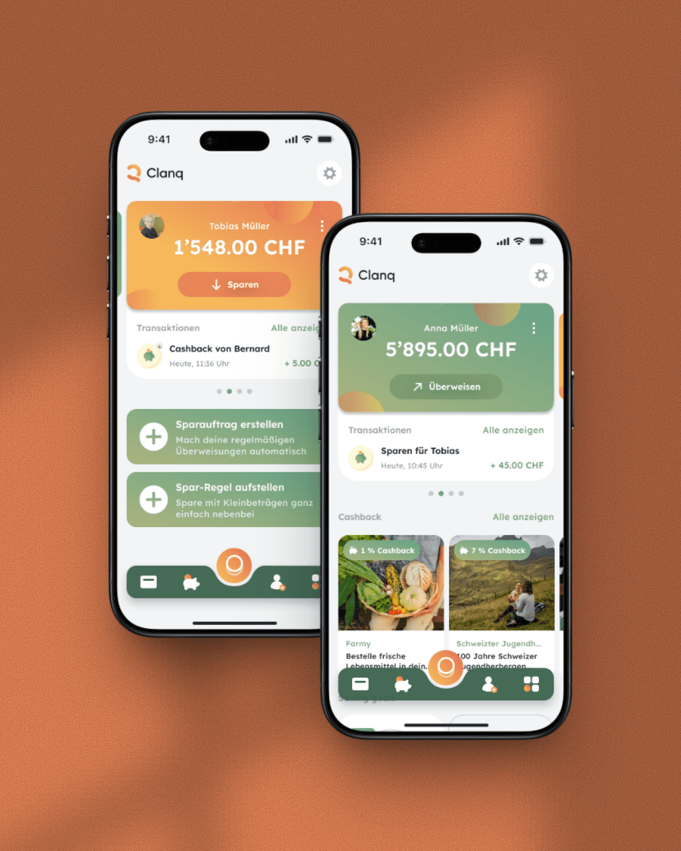 Family Banking mit der Clanq App powered by Cornèr 1