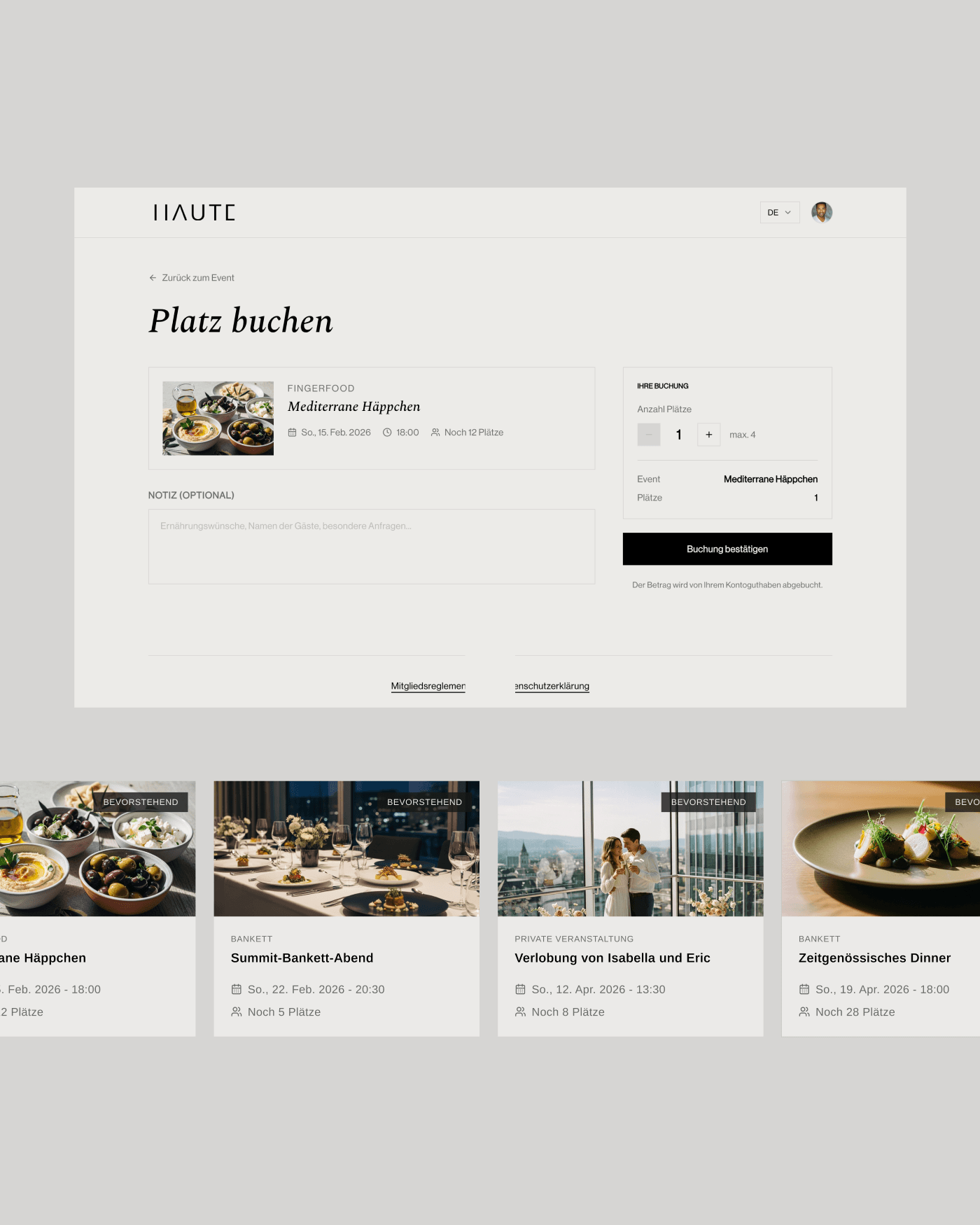 Fine Dining trifft digitale Mitgliedschaft: der HAUTE Club über Zürich 1